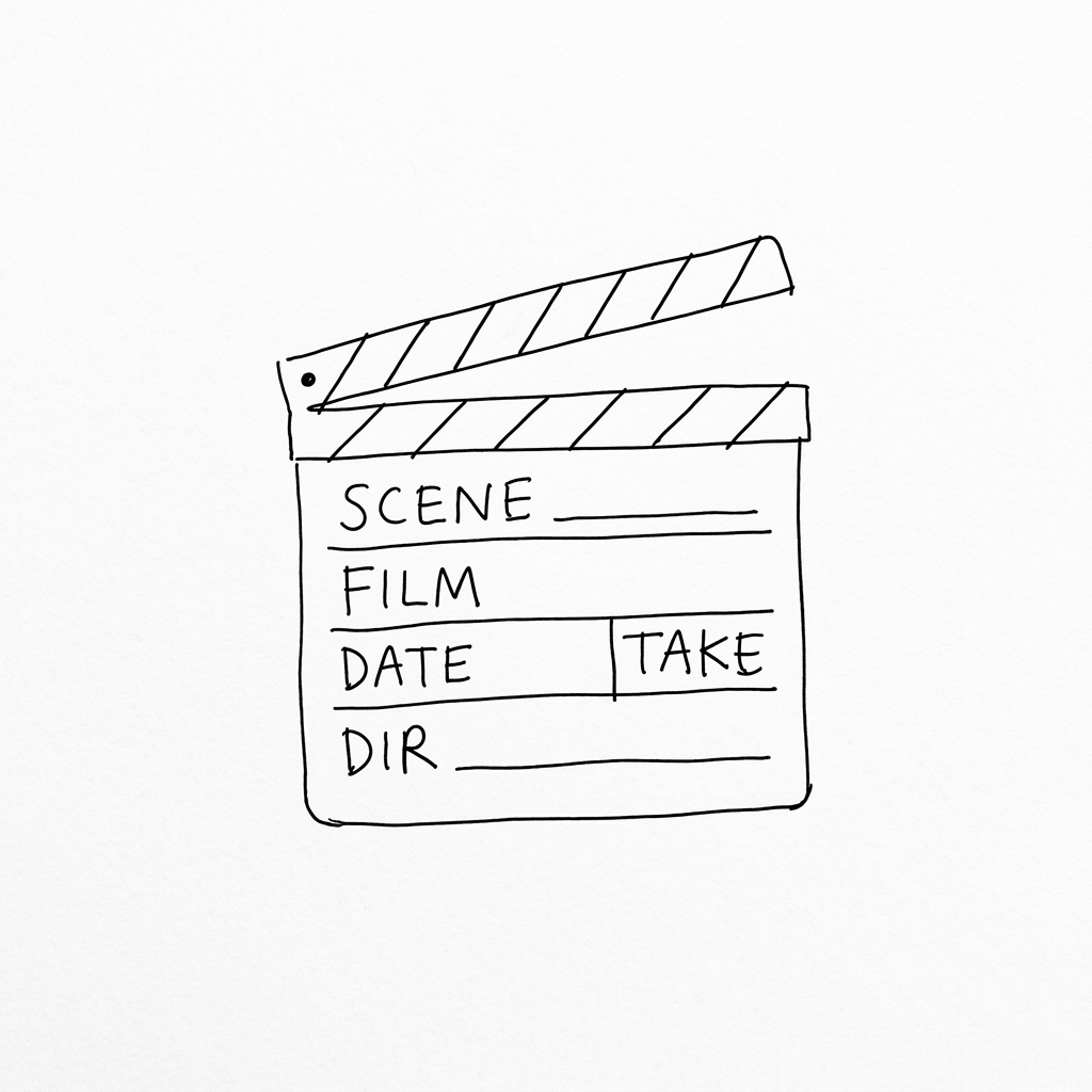 Clapperboard Line Art
